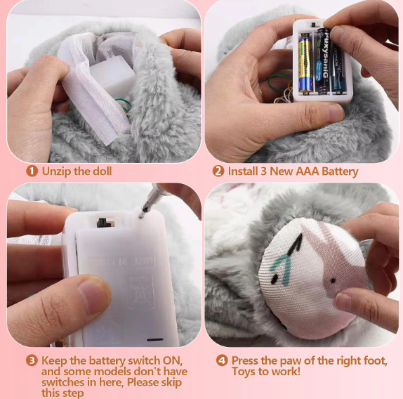 Breathing Otter/Bear Baby Plush Toy