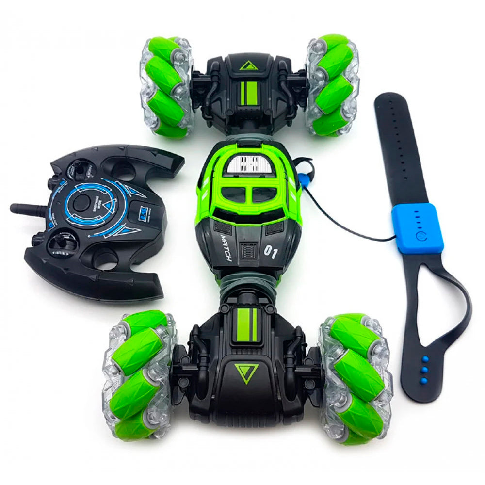 DualForce: Hand Gesture & Remote-Controlled Stunt Car