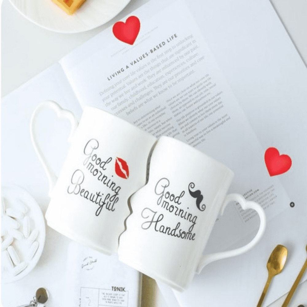 BoughtBro.com-Sip Together, Love Forever: Exclusive Couple Coffee Mug Set