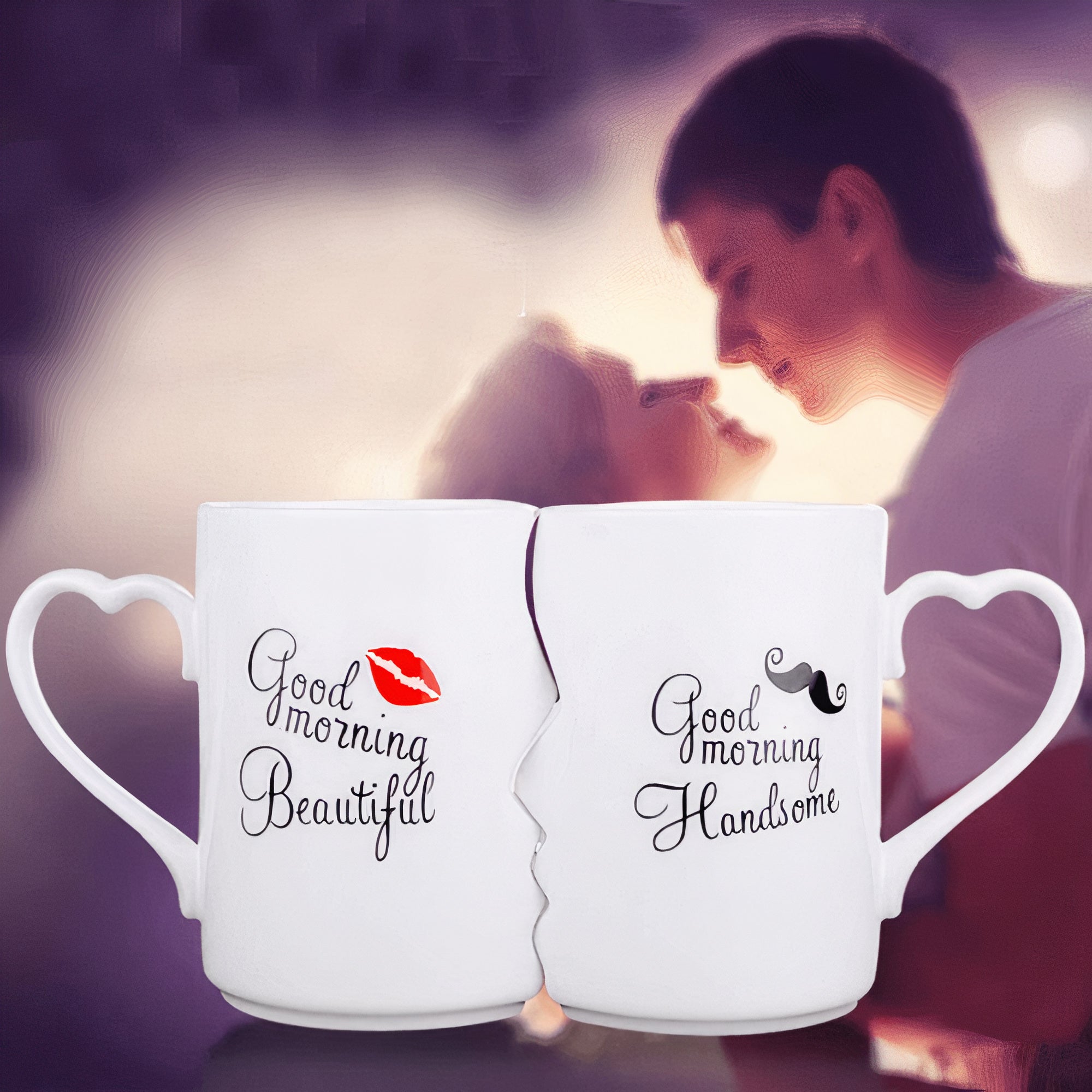 BoughtBro.com-Sip Together, Love Forever: Exclusive Couple Coffee Mug Set