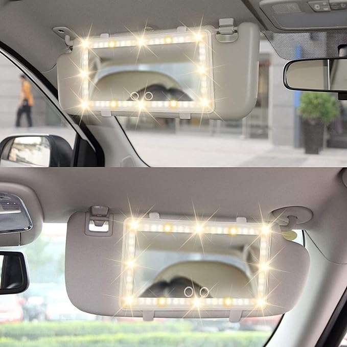 Bright Beauty: LED Vanity Mirror For Your Car